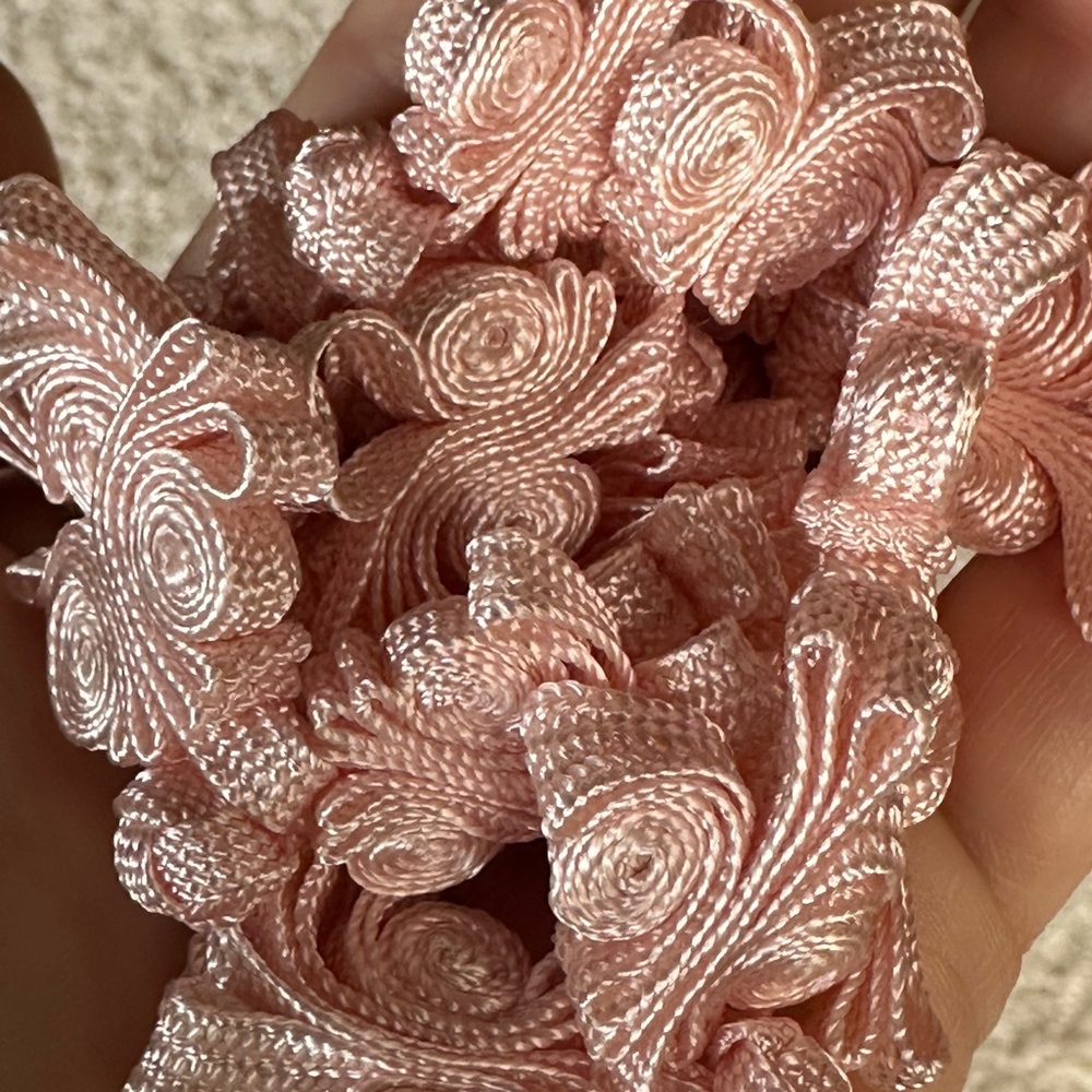 2” Chinese frog knot closure - 10 Pairs pale pink